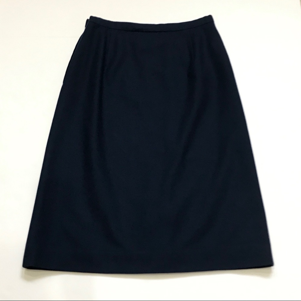 Vintage Pendleton Navy Wool Skirt 14 Virgin Wool